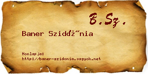 Baner Szidónia névjegykártya